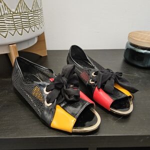 Black, Red, and Yellow Women's Shoes